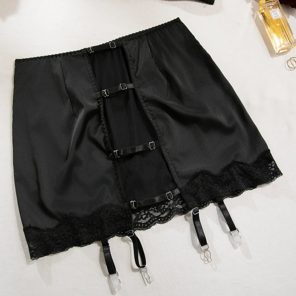 Ellolace Lace Lingeries Sexy Hot Halter Bra Heart g-String Thongs Sissy Erotic Garter Ensemble Exotic Sets Romantic Underwear