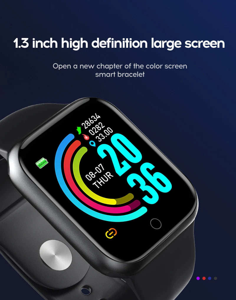 Multifunctional Smart Watch D20 Rechargeable Bluetooth Connected Phone Music Fitness Sports Bracelet Sleep Monitor Y68 Women Men