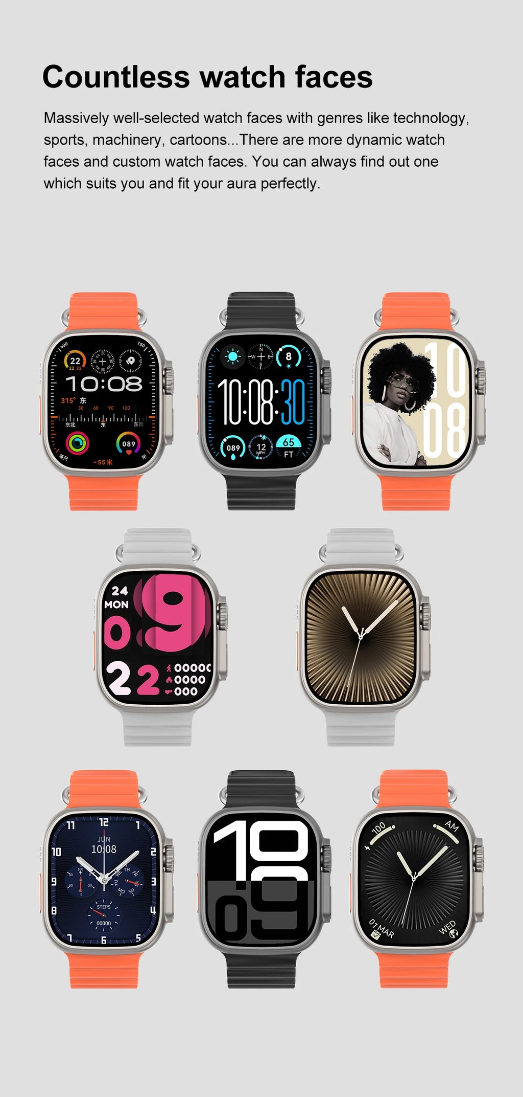 DT Ultra 3 Smartwatch Amoled Screen 4GB MP3 MP4 Player Bluetooth Network Sharing APP Store ChatGPT Smart AI Watch Man Sportwatch