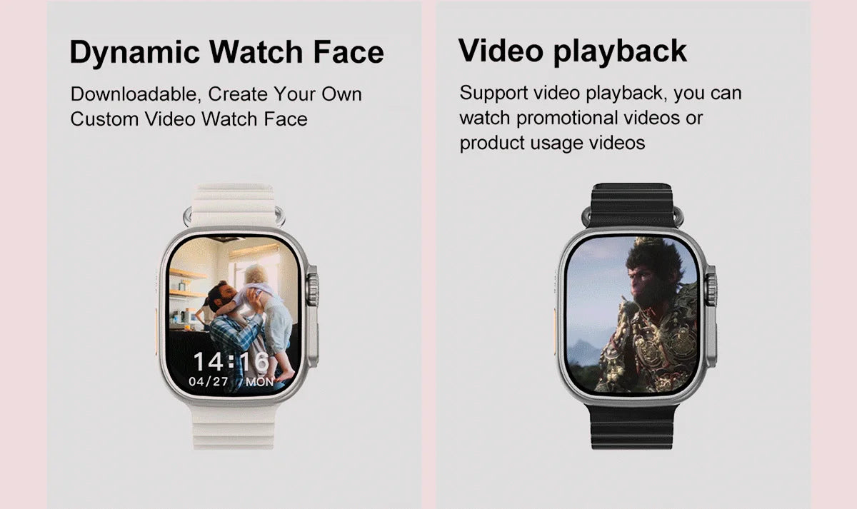 DT Ultra 3 Smartwatch Amoled Screen 4GB MP3 MP4 Player Bluetooth Network Sharing APP Store ChatGPT Smart AI Watch Man Sportwatch