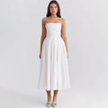 Suninheart Summer Vestidos De Fiesta 2024 New in Elegant Strapless Flare Dress White Sexy Corset Dress Night Party Dresses Women