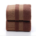 2pcs Black Cotton Towels 34x74cm/70x140cm Embroidered Hotel Bathroom Towels For Adult Quick-Dry Thicken Soft Face Bath Towels