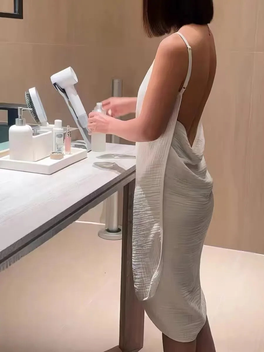 Women's Pure Cotton Bath Towel Robe Qui Dry Wrapable Wearable Home Use Bath Skirt Adult Size New 2025 Summer Sle