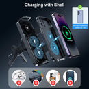 Wireless Charger For Samsung Dual Coil Fold Screen Car Wireless Charger For Samsung Galaxy Z Fold Flip 6 5 4 3 Charging Station