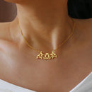 Stainless Steel Necklaces Hollow Bat Gothic Pendant Chain Collar Hip Hop Charm Fashion Necklace For Women Jewelry Party Men Gift