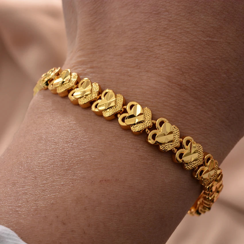 African Nigerian Wedding Gold Color Bangles For Women Girls  Ethiopian Wedding Bracelets Gifts