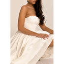 Suninheart Summer Vestidos De Fiesta 2024 New in Elegant Strapless Flare Dress White Sexy Corset Dress Night Party Dresses Women