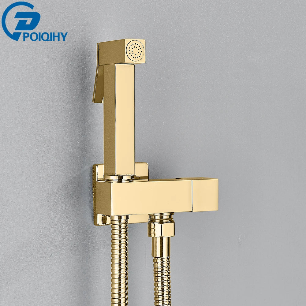 Chrome Handheld Toilet Bidet Faucet Stainless Steel Bidet Shower Hygienic Shower Wall Shower Woman Cleaner Cold Water Only