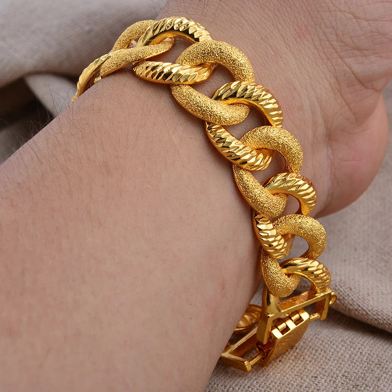 African Nigerian Wedding Gold Color Bangles For Women Girls  Ethiopian Wedding Bracelets Gifts