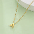 Initial A-Z Letter Necklaces for Women Elegant Chains Choker 26 Alphabet Pendant Necklace Stainless Steel Jewelry collier femme