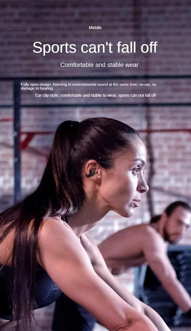 New Bluetooth wireless headphones 5.3 Ear clip-on ear music cancelling HD headphones called sports gaming headphones