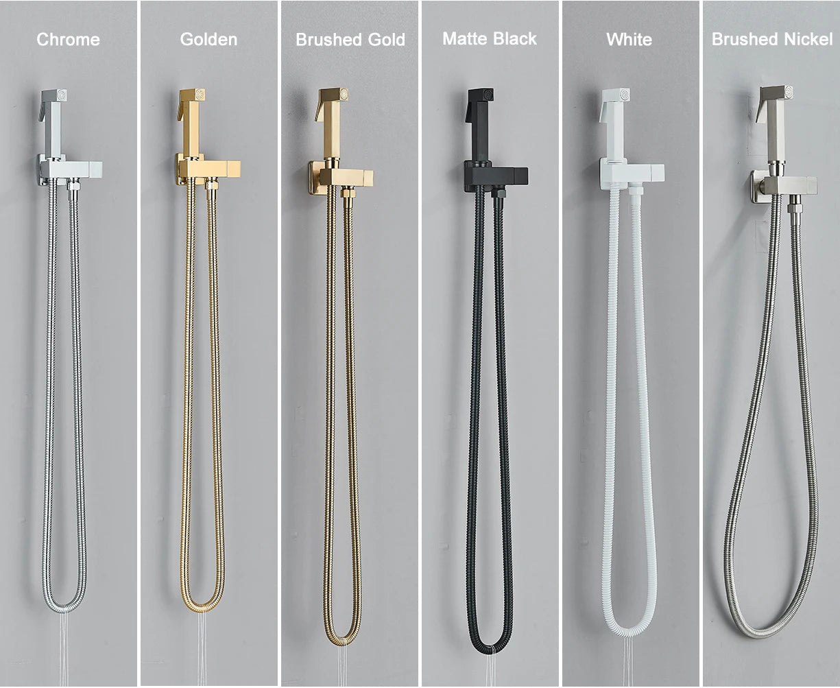 Chrome Handheld Toilet Bidet Faucet Stainless Steel Bidet Shower Hygienic Shower Wall Shower Woman Cleaner Cold Water Only