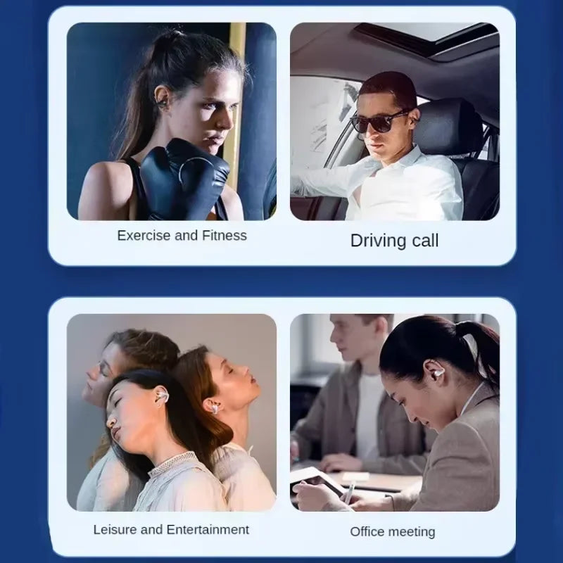 New Bluetooth wireless headphones 5.3 Ear clip-on ear music cancelling HD headphones called sports gaming headphones