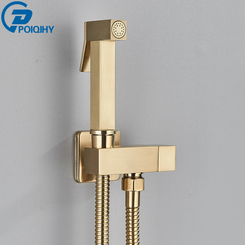 Chrome Handheld Toilet Bidet Faucet Stainless Steel Bidet Shower Hygienic Shower Wall Shower Woman Cleaner Cold Water Only