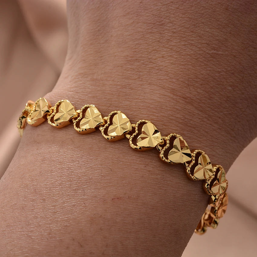 African Nigerian Wedding Gold Color Bangles For Women Girls  Ethiopian Wedding Bracelets Gifts