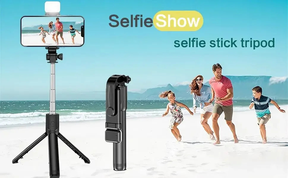 Extendable Selfie Stick Tripod Phone Tripod with,Group Selfies/Live Streaming/Video Recording Compatible with All Cellphones