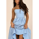 Suninheart Summer Vestidos De Fiesta 2024 New in Elegant Strapless Flare Dress White Sexy Corset Dress Night Party Dresses Women