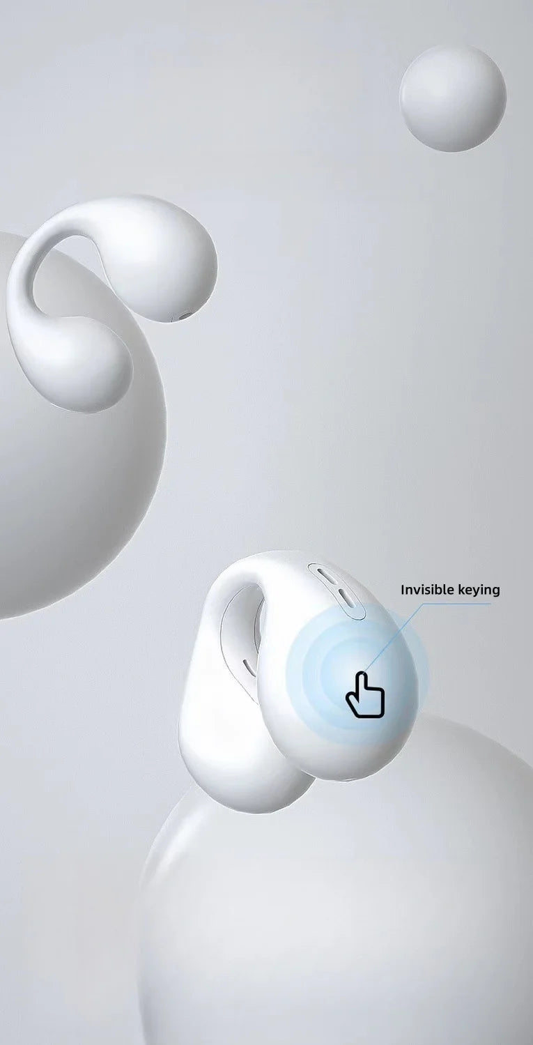 New Bluetooth wireless headphones 5.3 Ear clip-on ear music cancelling HD headphones called sports gaming headphones