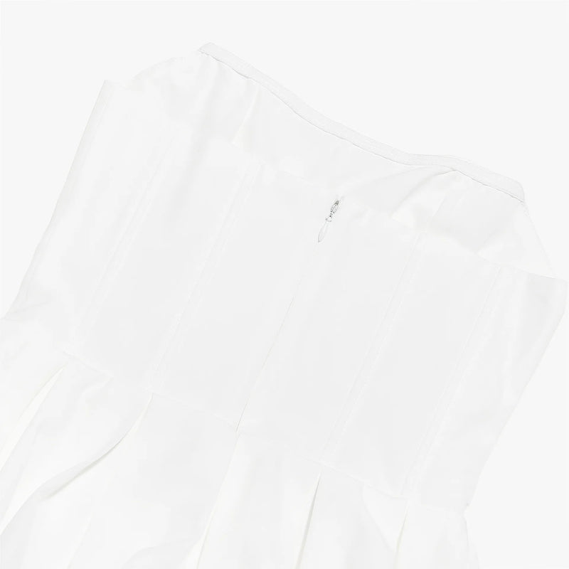 Suninheart Summer Vestidos De Fiesta 2024 New in Elegant Strapless Flare Dress White Sexy Corset Dress Night Party Dresses Women