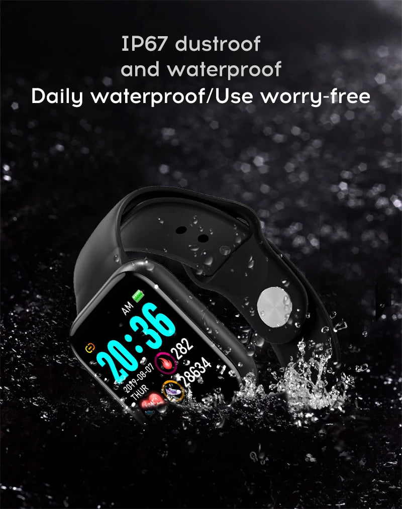Multifunctional Smart Watch D20 Rechargeable Bluetooth Connected Phone Music Fitness Sports Bracelet Sleep Monitor Y68 Women Men