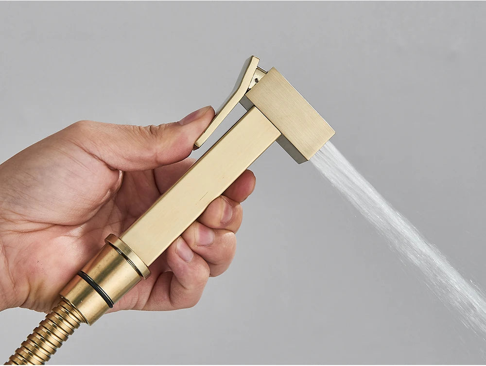 Chrome Handheld Toilet Bidet Faucet Stainless Steel Bidet Shower Hygienic Shower Wall Shower Woman Cleaner Cold Water Only