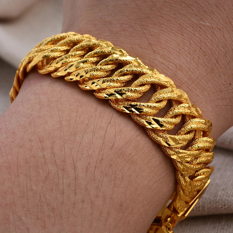 African Nigerian Wedding Gold Color Bangles For Women Girls  Ethiopian Wedding Bracelets Gifts